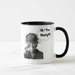 Lustige Retro-Dame Oh Du Böse Tasse