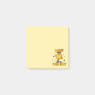 Lustige Retro-Donut-Motivationszitat Post-it Klebezettel
