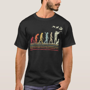 Lustige Retro-Evolution Entenjagd Ente eine Frau c T-Shirt