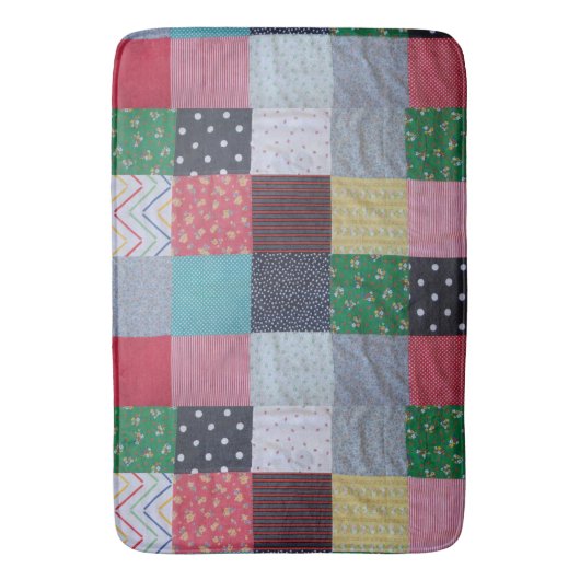 lustige Retro-Farbtupfer Badematte (Vorderseite Vertikal)