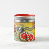 Lustige Retro Flipperautomat-Maschine Tasse (Zentrum)