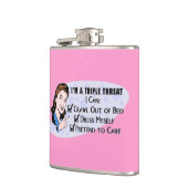 Lustige Retro Fünfzigerjahre sarkastische Frau: Flachmann (Links)