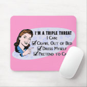 Lustige Retro Fünfzigerjahre sarkastische Frau: Mousepad (Mit Mouse)