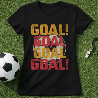 Lustige Retro-Fußball-Tor-Chant-Vintage-Typografie T-Shirt