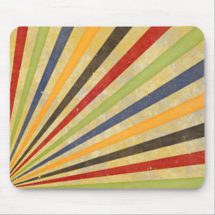 Lustige Retro-Grunge-Strahlen + deine Idee Mousepad