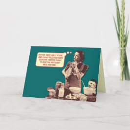 Lustige Retro Hausfrau-Karte Karte