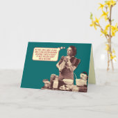 Lustige Retro Hausfrau-Karte Karte (Gelbe Blume)