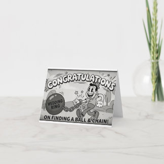 Lustige Retro-Hochzeitskarte Dankeskarte