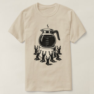 Lustige Retro-Kaffee – Kaffee-Anbetung T-Shirt