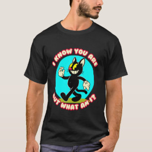 Lustige Retro-Katze, ich weiß, dass du es bist, ab T-Shirt