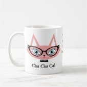 Lustige Retro Katzen-Kaffee-Tasse - Cha Cha Katze Kaffeetasse (Links)