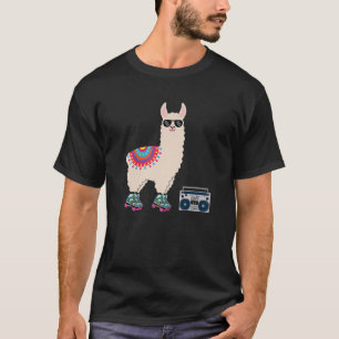 Lustige Retro-Llama-Rollschuh-Derby 70er 80er Vaca T-Shirt