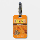 Lustige Retro Nacho Gepäckanhänger (Rückseite vertikal)