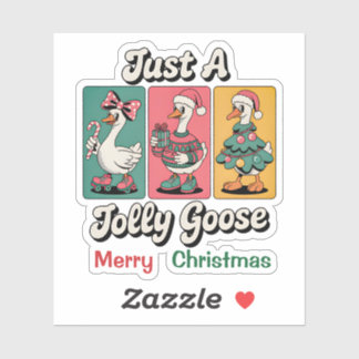 Lustige Retro-Nur eine fröhliche Gans Weihnachten Aufkleber