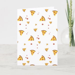 Lustige Retro-Peperoni-Pizza im minimalistischen M Karte