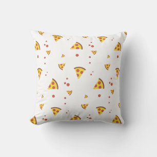 Lustige Retro-Peperoni-Pizza im minimalistischen M Kissen
