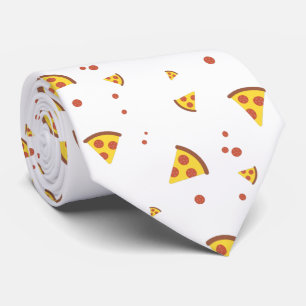 Lustige Retro-Peperoni-Pizza im minimalistischen M Krawatte