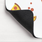 Lustige Retro-Peperoni-Pizza im minimalistischen M Mousepad (Ecke)