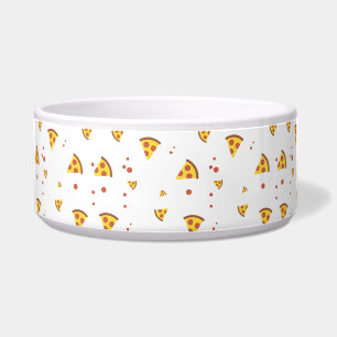 Lustige Retro-Peperoni-Pizza im minimalistischen M Napf