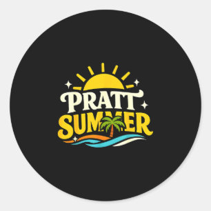 Lustige Retro-Pratt-Sommer-Kalifornien-politisch Runder Aufkleber