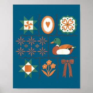 Lustige Retro Preppy 90er Oma Core Poster