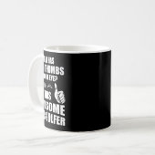 Lustige Retro-Scheibe und Disk-Golf Ultimate Frisb Kaffeetasse (Vorderseite Links)