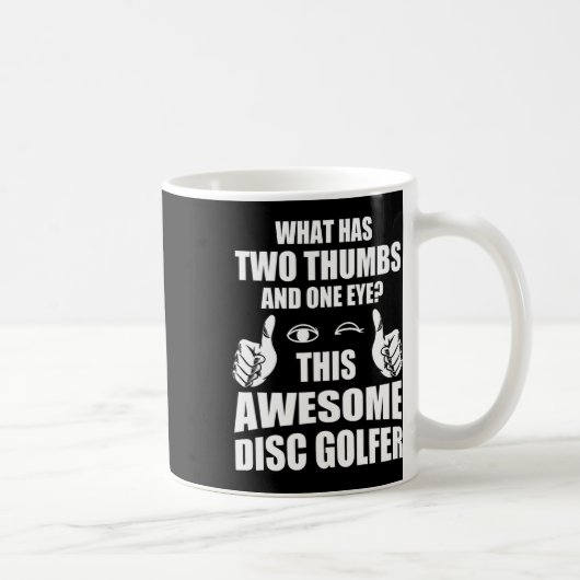 Lustige Retro-Scheibe und Disk-Golf Ultimate Frisb Kaffeetasse (Rechts)