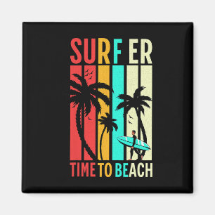 Lustige Retro-Strand-Surfing-Surfboard-Vintage-Sur Magnet