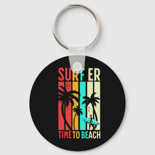 Lustige Retro-Strand-Surfing-Surfboard-Vintage-Sur Schlüsselanhänger