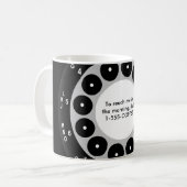 Lustige Retro Telefon-Kaffee-Tasse Kaffeetasse (Vorderseite Links)