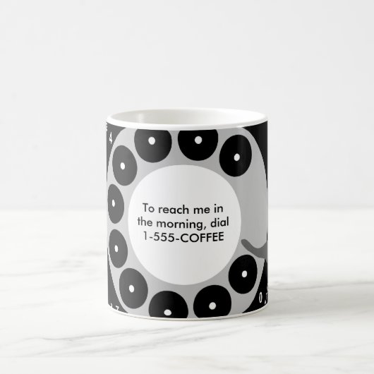 Lustige Retro Telefon-Kaffee-Tasse Kaffeetasse (Mittel)