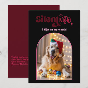 Lustige Retro-Tier-Hund-Weihnachts-Foto Stimmungst Feiertagskarte
