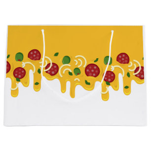 Lustige Retro-triefende Pizza-Käse-Keto-Party Große Geschenktüte