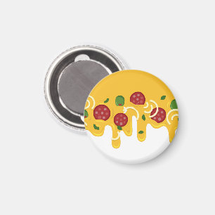 Lustige Retro-triefende Pizza-Käse-Keto-Party Magnet
