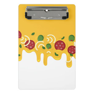 Lustige Retro-triefende Pizza-Käse-Keto-Party Mini Klemmbrett