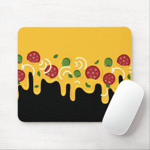 Lustige Retro-triefende Pizza-Käse-Keto-Party Mousepad