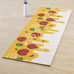 Lustige Retro-triefende Pizza-Käse-Keto-Party Yogamatte