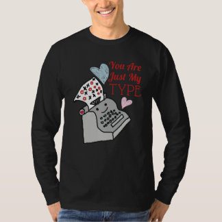 Lustige Retro Valentinstag süße Kawaii Liebesherze T-Shirt