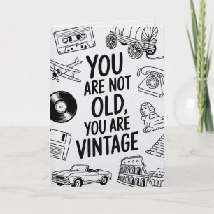 Lustige Retro Vintage Geburtstagskarte Nostalgisch Karte