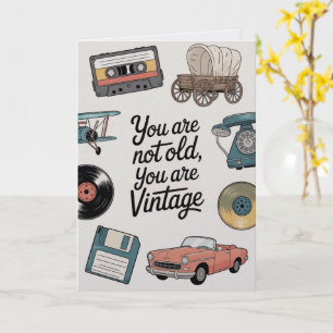 Lustige Retro-Vintage-Geburtstagskarte Nostalgisch Karte