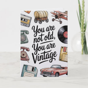 Lustige Retro Vintage Geburtstagskarte Nostalgisch Karte