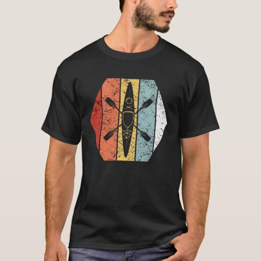 Lustige Retro Vintage Kayaking 80er Art T-Shirt (Vorderseite)