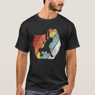Lustige Retro Vintage kletternde 80er Art T-Shirt