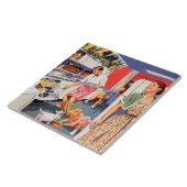 Lustige Retro Vintage Küche Fliese (Seite)