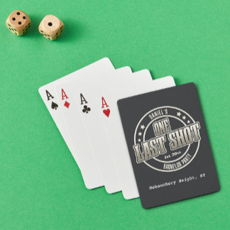 Lustige Retro-Vintage-Typografie Coole Junggeselle Spielkarten