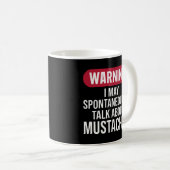 Lustige Retro-Warnung Ich Könnte Spontan Über Kaffeetasse (VorderseiteRechts)