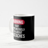 Lustige Retro-Warnung Ich Könnte Spontan Über Kaffeetasse (Vorderseite Links)