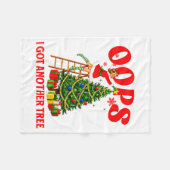 Lustige Retro-Weihnachten Oops ich habe einen weit Fleecedecke (Vorderseite (Horizontal))