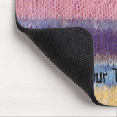 lustige Retromuster bunt gestrickte Streifen Mousepad (Ecke)