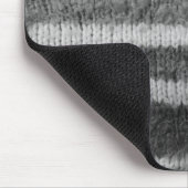 lustige Retromuster schwarz-weiß gestrickte Streif Mousepad (Ecke)